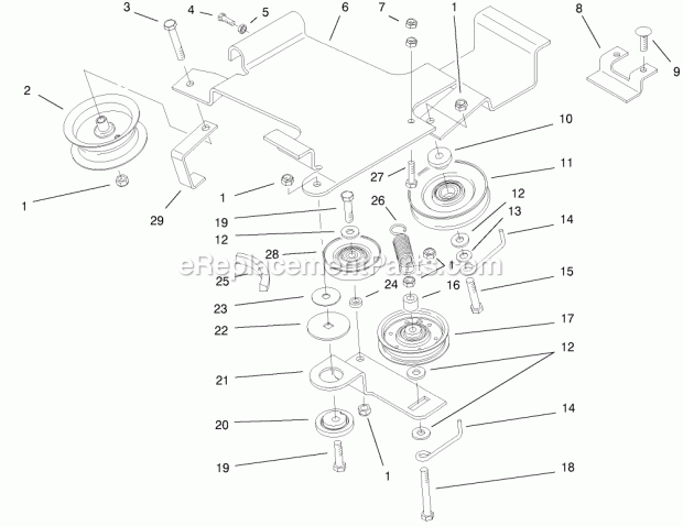Toro 79271 (230000001-230999999) 36-in. Tiller, 260 Series Lawn And Garden Tractors, 2003 Tiller Drive Rack Assembly Diagram