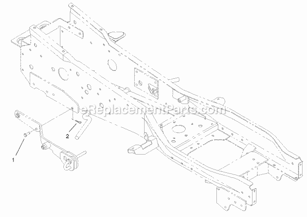 Toro 79366 (210000001-210999999) 44-in. Two-stage Snowthrower, 5xi Garden Tractor, 2001 Mounting Assembly Diagram
