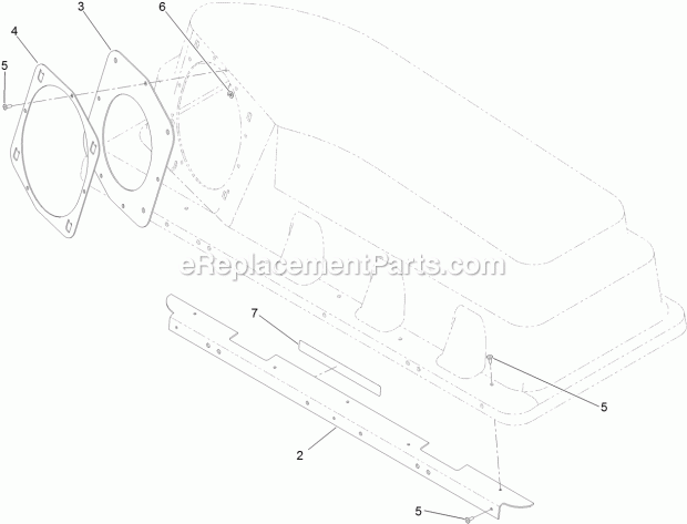 Toro 79392 (400000000-999999999) 50in And 54in Bagger, Zero-turn-radius Riding Mower Bagger Top Assembly No. 131-8654 Diagram