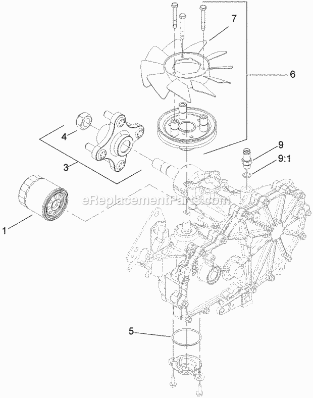 Toro 79409 (280000001-280999999) Z300 Z Master, With 40in 7-gauge Side Discharge Mower, 2008 Rh Transmission Assembly No. 109-5846 Diagram