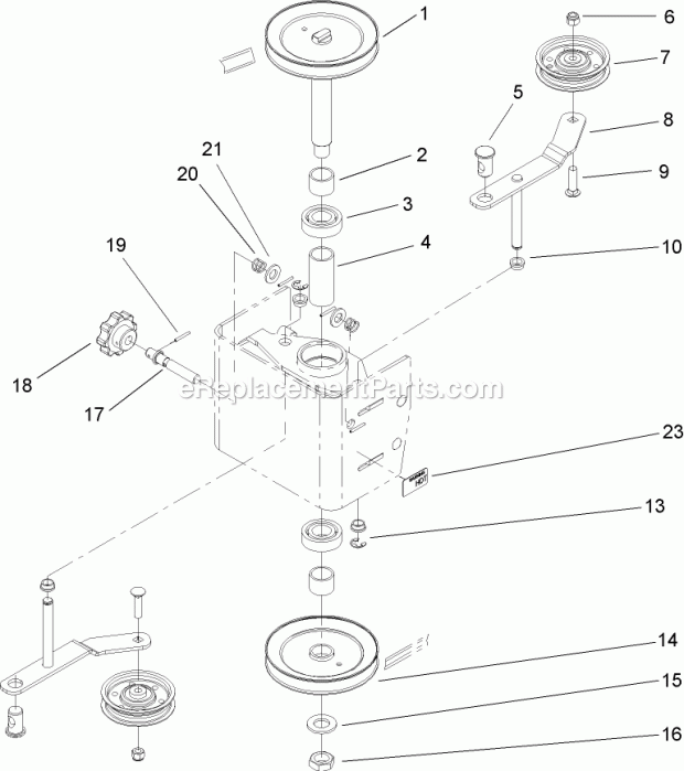 Toro 79484 (230000001-230999999) 36in Tiller, Xt Series Garden Tractors, 2003 Pulley Box Assembly No. 106-5562 (Optional) Diagram
