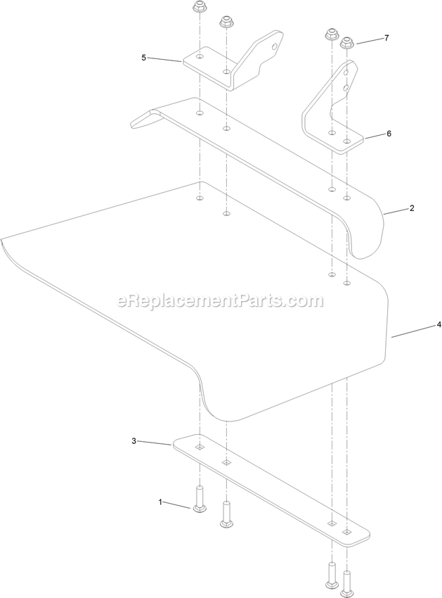 Toro 79518 (403254000-404314199) With 48in Turbo Force Cutting Unit GrandStand Mower Deflector Assembly Diagram