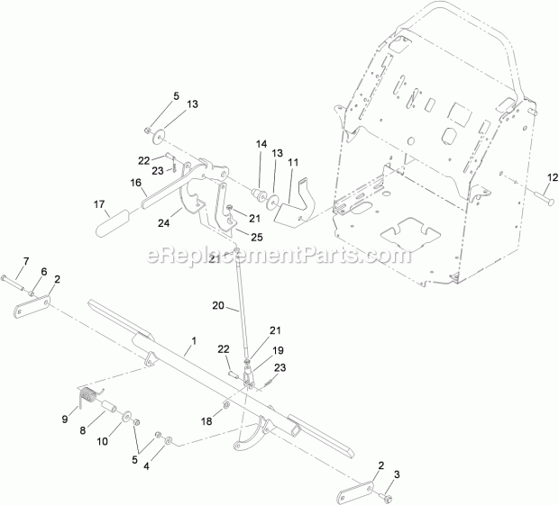 Toro 79551 (310000001-310999999) Grandstand Mower, With 60in Turbo Force Cutting Unit, 2010 Parking Brake Assembly Diagram