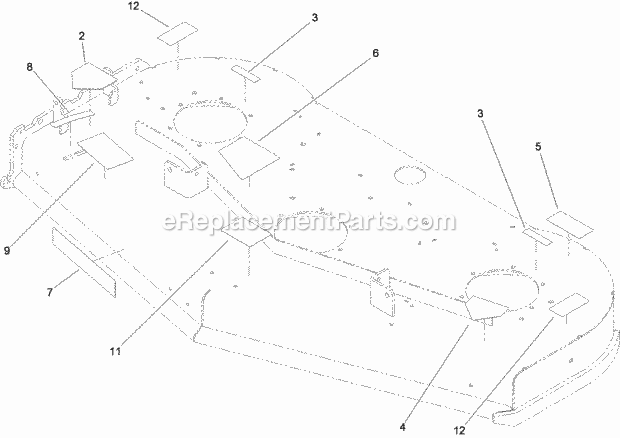 Toro 79551 (310000001-310999999) Grandstand Mower, With 60in Turbo Force Cutting Unit, 2010 Deck Assembly No. 117-0501 Diagram