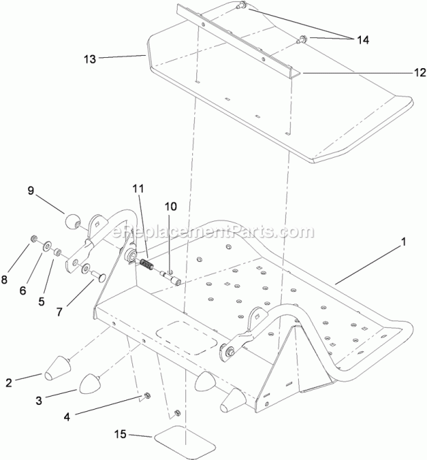 Toro 79559 (290005001-290999999) Grandstand Mower, With 52in Turbo Force Cutting Unit, 2009 Platform Assembly No. 117-9640 Diagram
