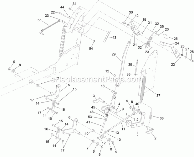Toro 79589 (313001001-313999999) Grandstand Mower, With 52in Turbo Force Cutting Unit, 2013 Decklift Assembly Diagram