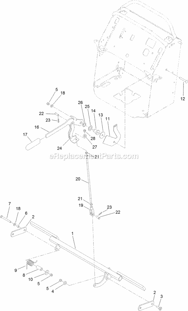 Toro 79589 (314000001-314999999) Grandstand Mower, With 52in Turbo Force Cutting Unit, 2014 Parking Brake Assembly Diagram