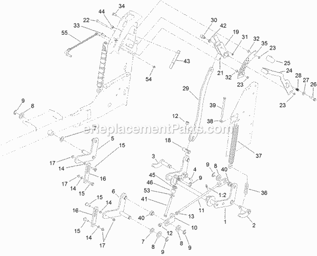 Toro 79589 (314000001-314999999) Grandstand Mower, With 52in Turbo Force Cutting Unit, 2014 Decklift Assembly Diagram