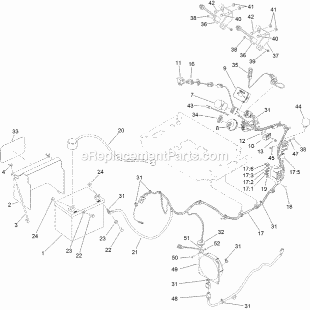 Toro 79589 (314000001-314999999) Grandstand Mower, With 52in Turbo Force Cutting Unit, 2014 Electrical Assembly Diagram