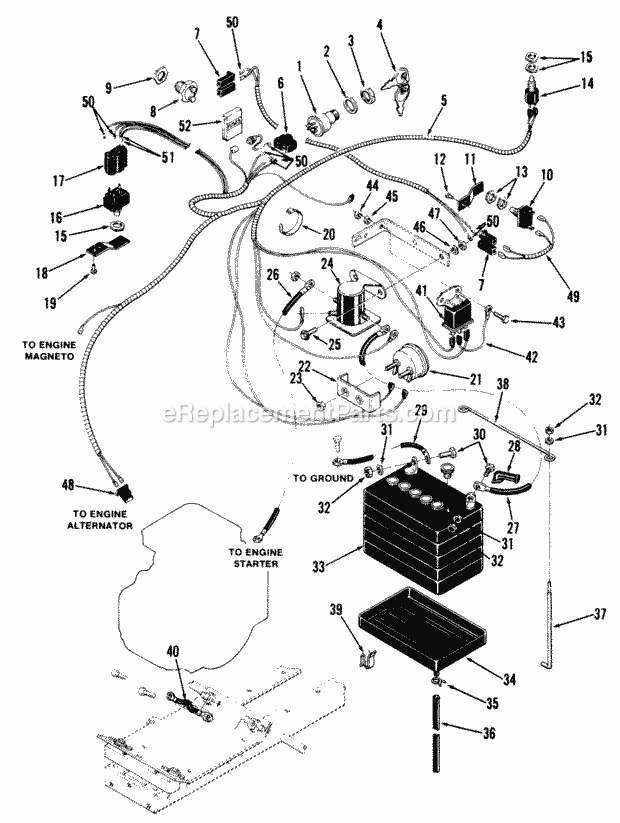 Toro 81-12KS01 (1978) Lawn Tractor Frame Diagram