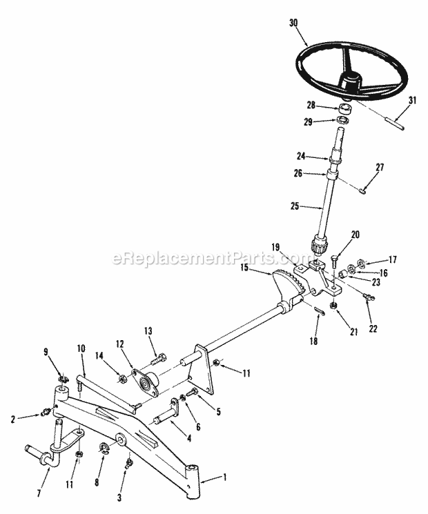 Toro 81-12KS01 (1978) Lawn Tractor Fuel And Exhaust System Diagram