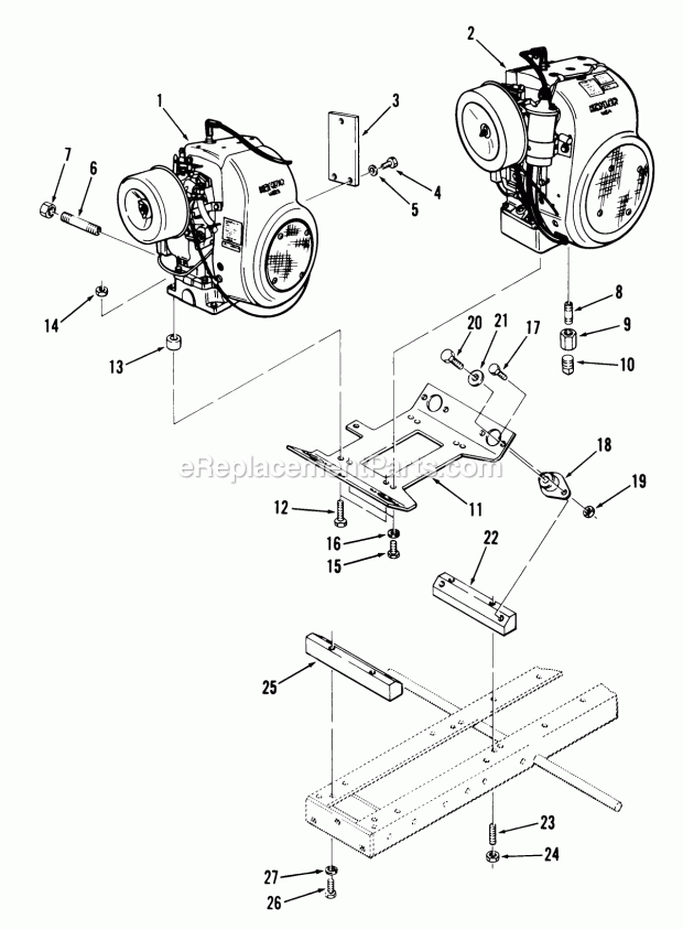 Toro 81-12KS01 (1978) Lawn Tractor Transaxle Diagram