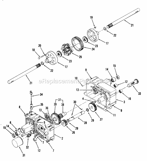 Toro 81-12KS01 (1978) Lawn Tractor Twin Cylinder Engines Diagram