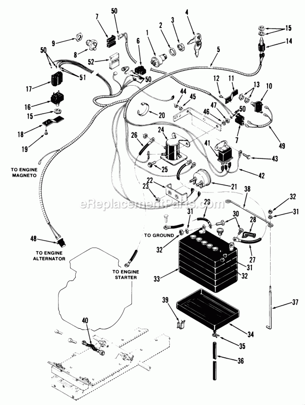 Toro 81-14KS01 (1978) Lawn Tractor Frame Diagram