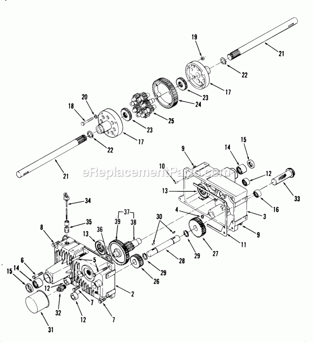 Toro 81-14KS01 (1978) Lawn Tractor Twin Cylinder Engines Diagram
