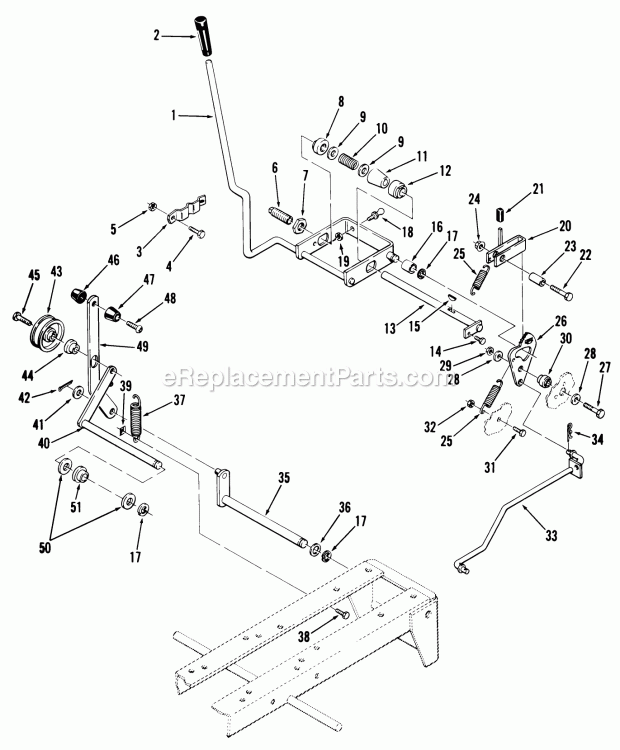 Toro 81-16B801 (1978) Lawn Tractor Frame Diagram