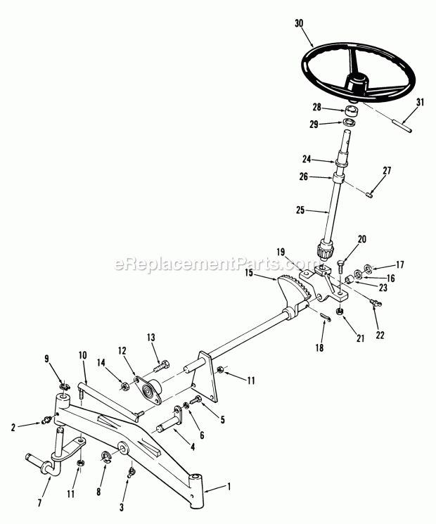 Toro 81-16BS01 (1978) Lawn Tractor Fuel And Exhaust System Diagram