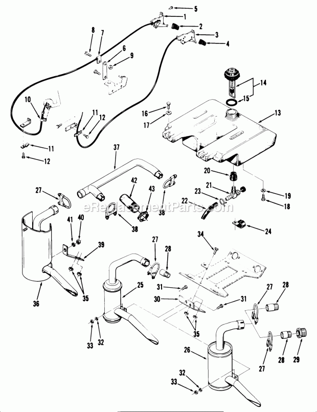 Toro 81-16KS01 (1978) Lawn Tractor Hitches Diagram