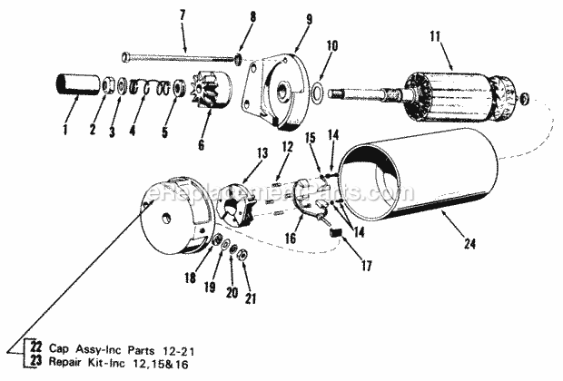 Toro 81-16OS01 (1978) Lawn Tractor Hydrostatic Transmission, Coupling And Manifold Diagram