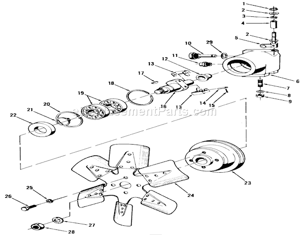 Toro 81-20RG01 (1978) D-250 10-speed Tractor Governor Diagram