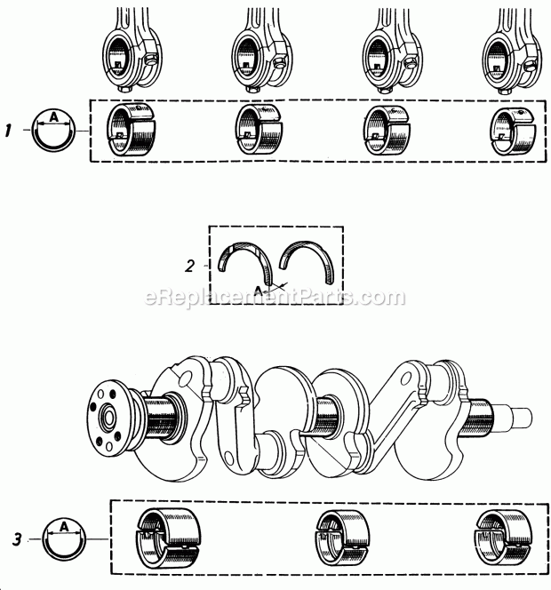 Toro 81-20RG01 (1978) D-250 10-speed Tractor Bearings Diagram