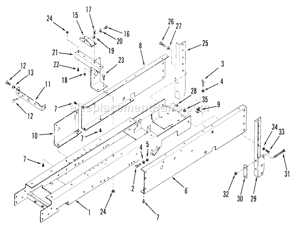 Toro 91-16OS01 (1979) Lawn Tractor Frame Diagram