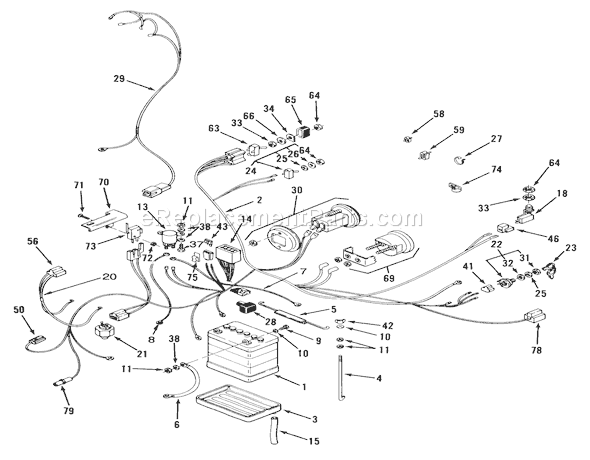 Toro A2-12KE02 (1000001-1999999)(1991) Lawn Tractor Electrical System Assembly Diagram