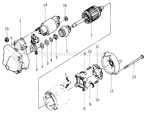 Toro A2-12KE02 (1000001-1999999)(1991) Lawn Tractor Electric Starter Diagram