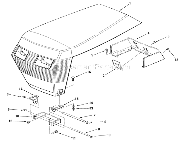 Toro A2-163701 (1982) Lawn Tractor Frame, Sheet Metal And Covers Diagram
