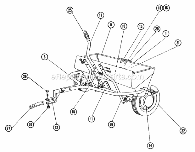 Toro AC-673 (1963) Cultivator Spreader Fs-363 Parts List Diagram