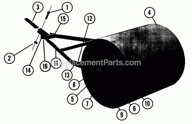 Toro AC-673 (1963) Cultivator Lr-24 Lawn Roller Parts List Diagram