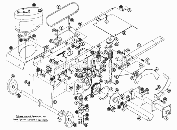 Toro AC-675 (1965) Cultivator Tiller Model Wt-241 Diagram