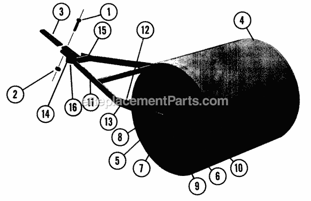 Toro AC-6 (1960) Cultivator Lr-24 Lawn Roller Parts List Diagram