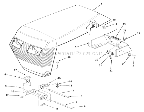 Toro B2-11B392 (1987) Lawn Tractor Frame, Sheet Metal And Covers Diagram