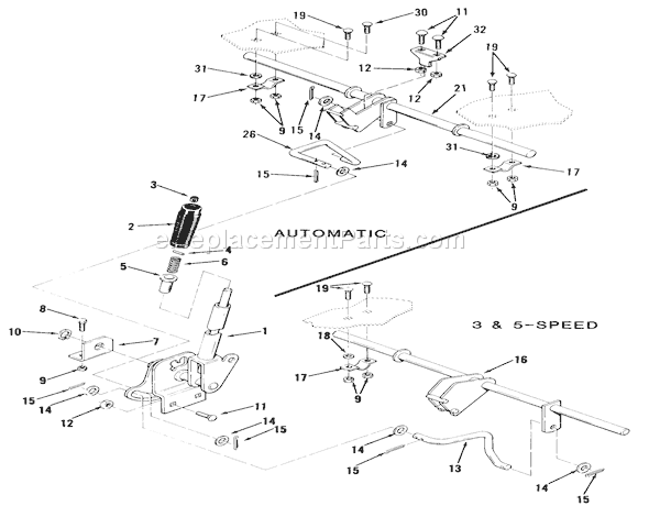 Toro B2-11B392 (1987) Lawn Tractor Attachment Lift Diagram