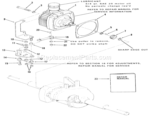 Toro B2-11B392 (1987) Lawn Tractor Automatic Transmission Diagram