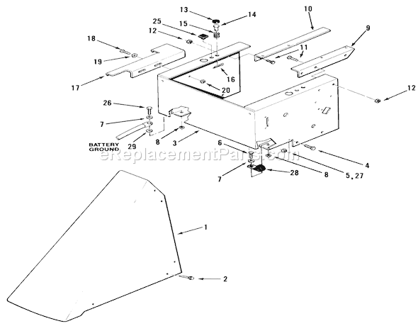 Toro B3-08B303 (1986) Lawn Tractor Sheet Metal Diagram