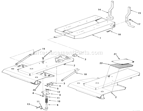 Toro B3-11B502 (1986) Lawn Tractor Frame Diagram