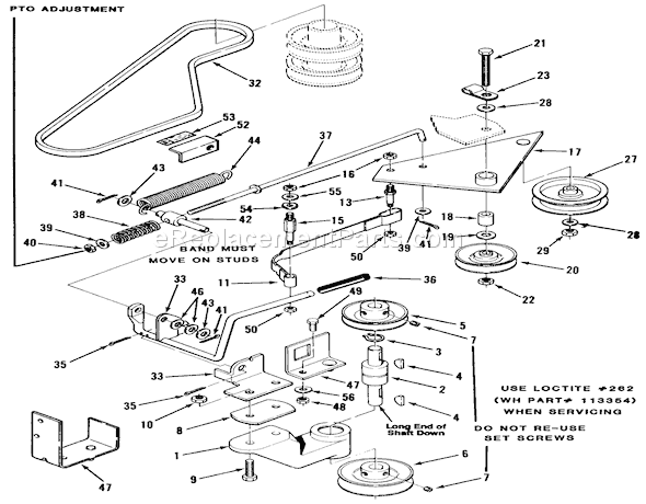 Toro B3-11B591 (1987) Lawn Tractor Pto Clutch, Pulleys, And Controls Diagram