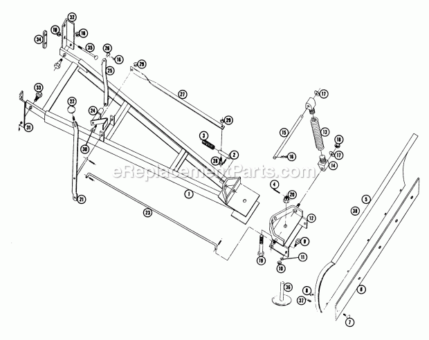 Toro BD-4263 (1963) 42-in. Snow/dozer Blade Dozer Blade Bd-4263 Diagram