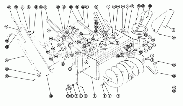 Toro BD-4267 (1961) 42-in. Snow/dozer Blade Snow Thrower St-375 Diagram