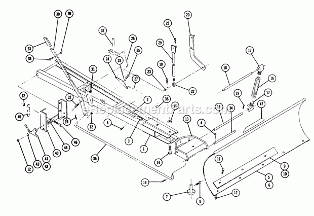 Toro BD-4267 (1961) 42-in. Snow/dozer Blade Dozer Blade Bd-546 (Formerly Bd-426) Diagram