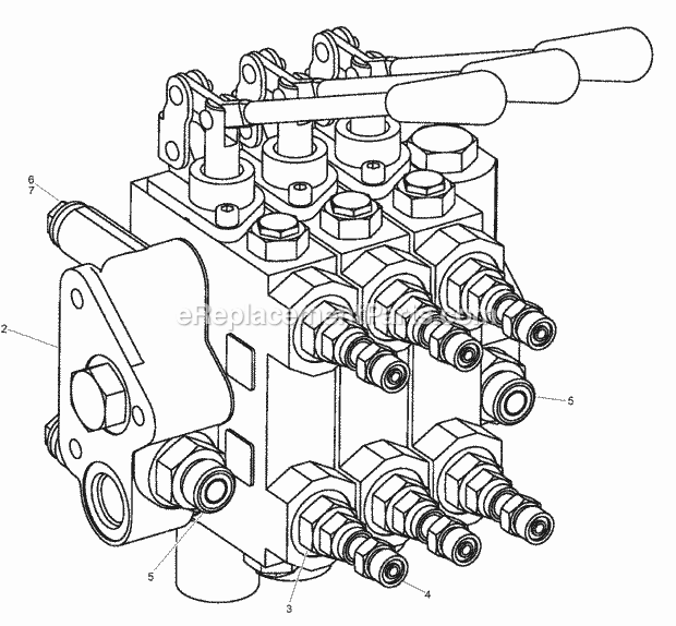 Toro DD4045 Earthpro Directional Drill, 2009 3 Section Valve Fitting Kit Diagram