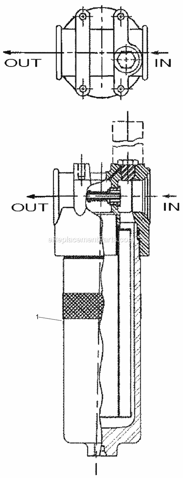 Toro DD4045 Earthpro Directional Drill, 2009 Pressure Filter Assembly Diagram