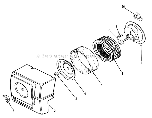 Toro E1-12K802 (1989) Lawn Tractor Kohler Air Intake Diagram