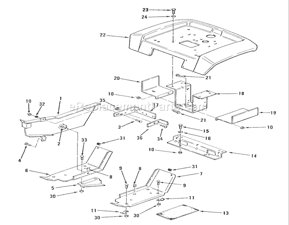 Toro E1-12K802 (1989) Lawn Tractor Page AQ Diagram