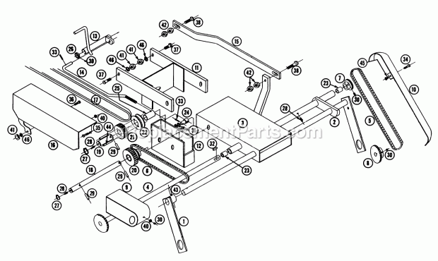 Toro LMR-30 (1960) 30-in. Reel Mower Reel Mower Parts List Diagram