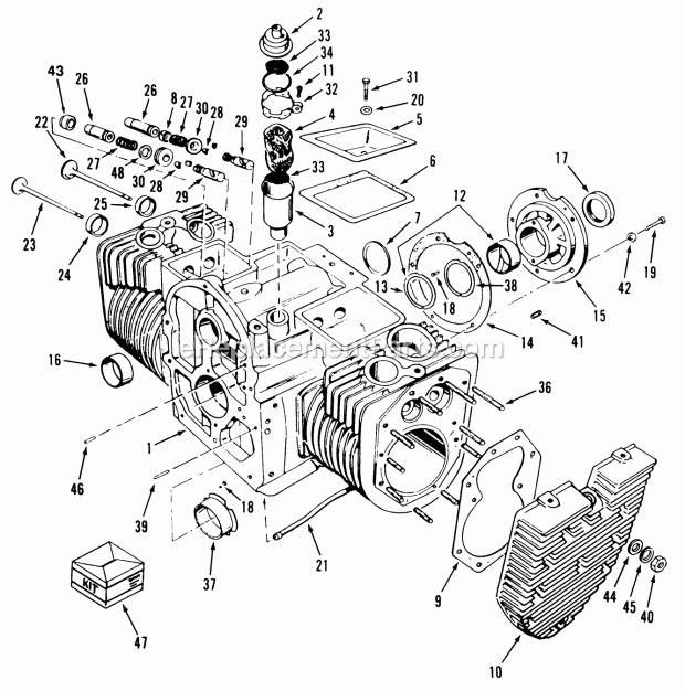 Toro R1-24OE02 (1000001-1999999) (1991) 724-z Tractor Engine Cylinder Block Diagram