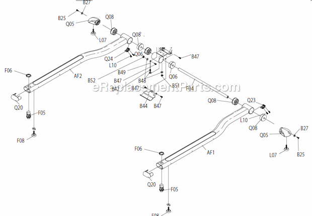 Vision Fitness X6200HRT (EP119)(2006) Elliptical - Traditional Page E Diagram