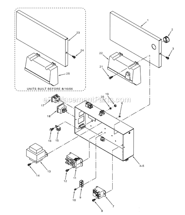 Vulcan 1GR85D (ML-136413) 1GR Series Fryer Stand Alone Power Supply Box Diagram